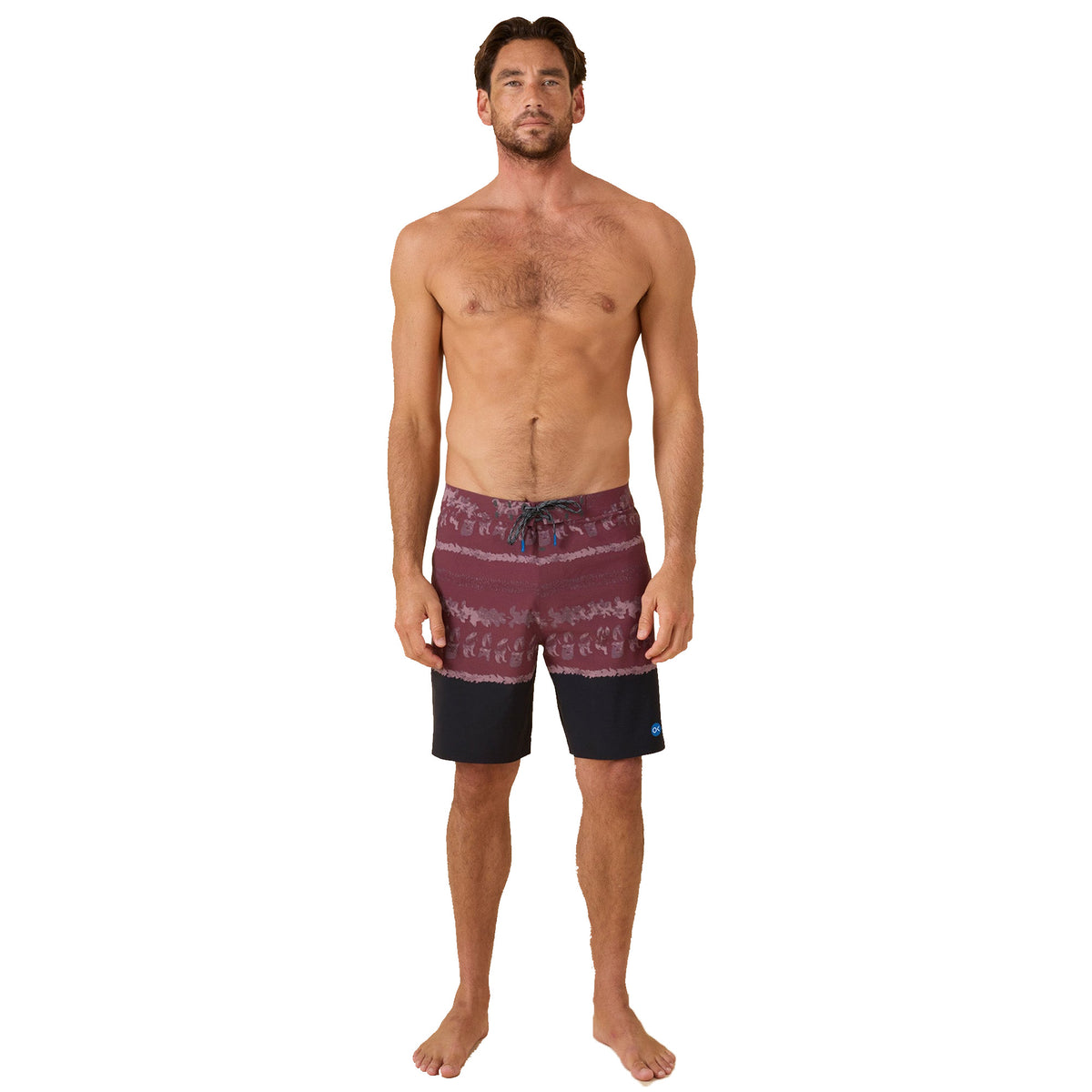 Outerknown APEX Evolution Kelly Slater 19" Men's Boardshorts - Plum Wine Lei