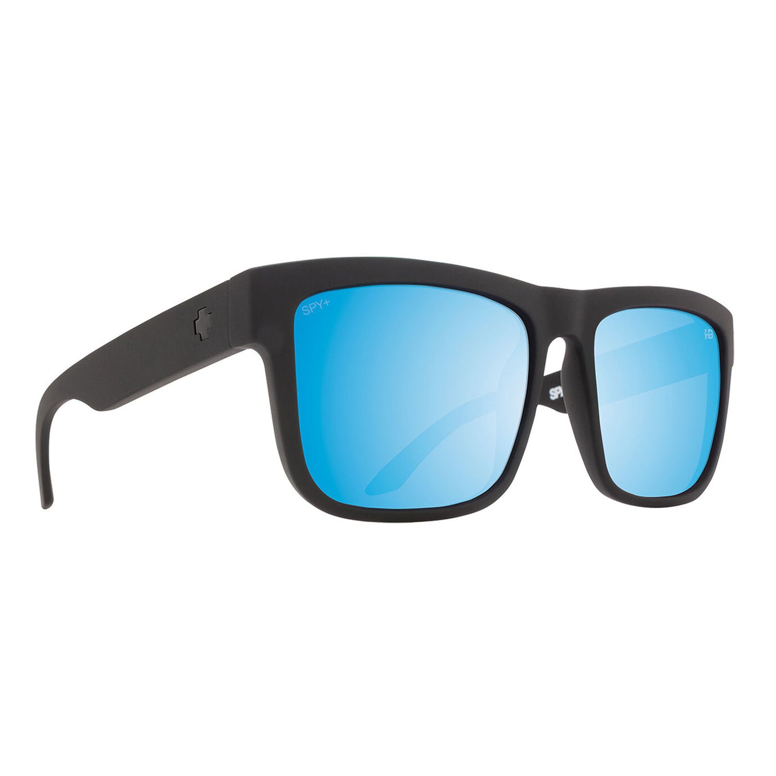 Spy Discord Men's Sunglasses - Matte Black/Happy Boost Ice Blue Mirror Polarized