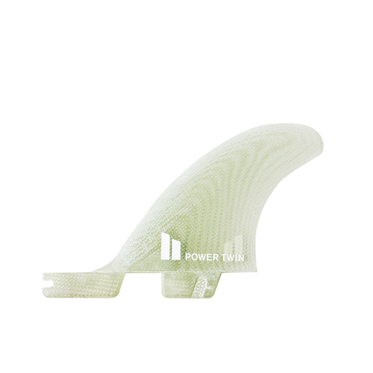 FCS II Power Twin + 1 Performance Glass Twin Surfboard Replacement Centre Fin - Clear