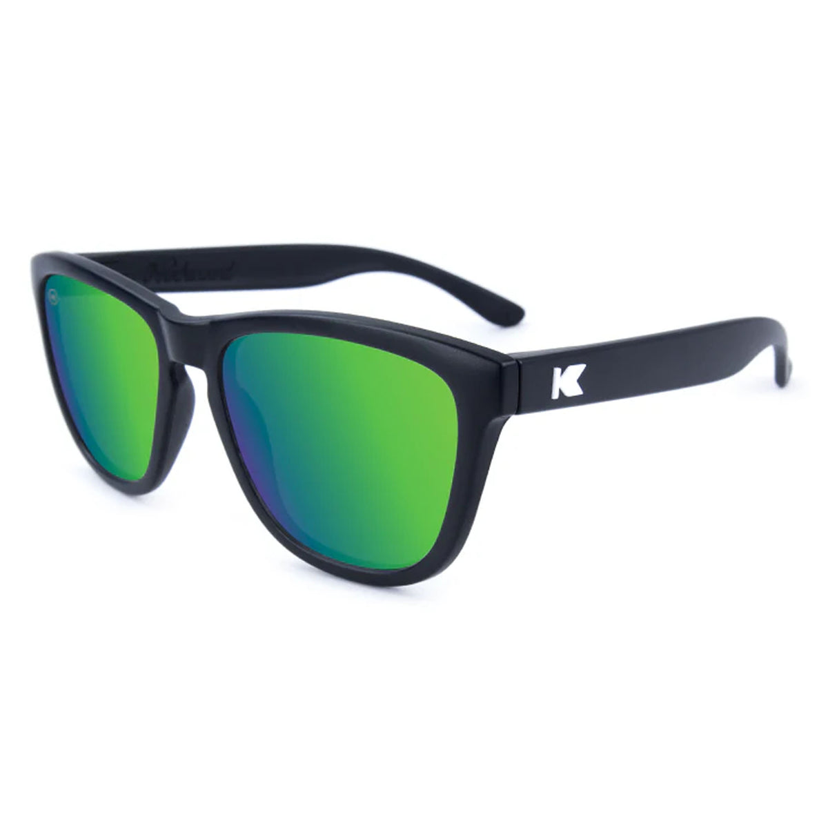 Knockaround Premiums Men's Sunglasses - Black/Green Moonshine Polarized