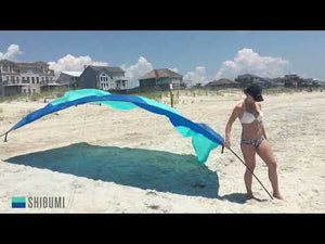 SHIBUMI Shade Classic Beach Tent with Wind Assist - Ocean