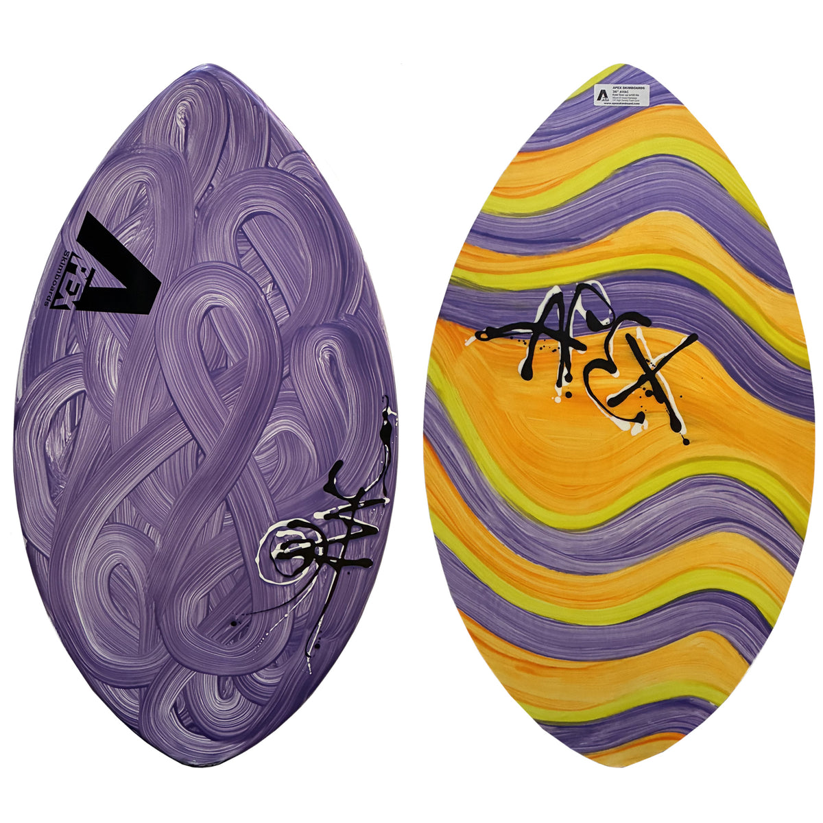 Apex AVAC 36" Skimboard - Purple Swirl/Waves