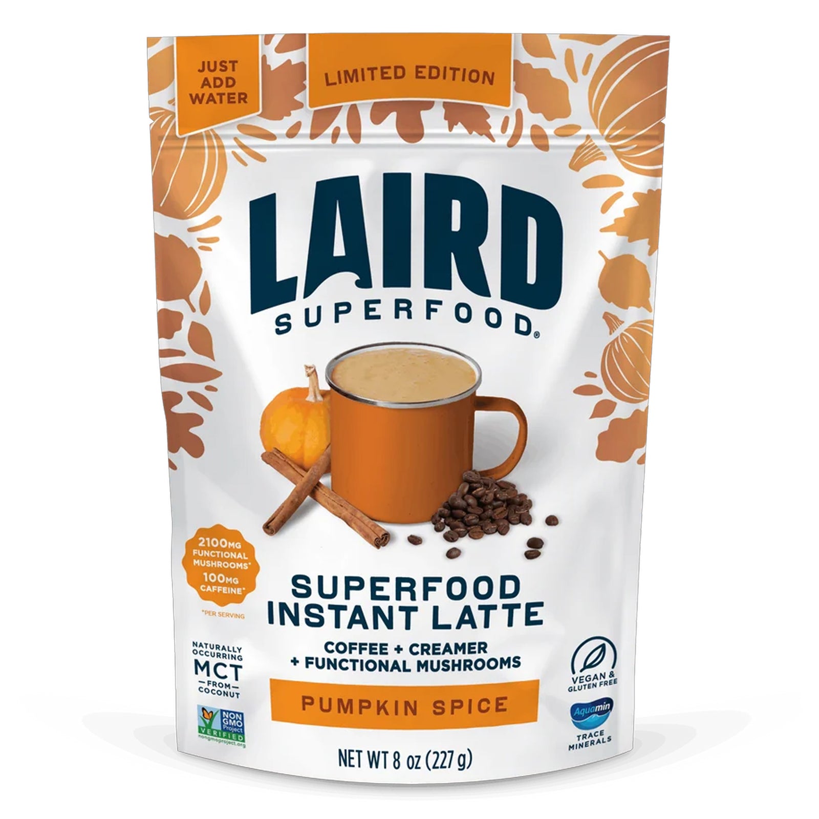 Laird Superfood Pumpkin Spice Instant Latte - 8oz