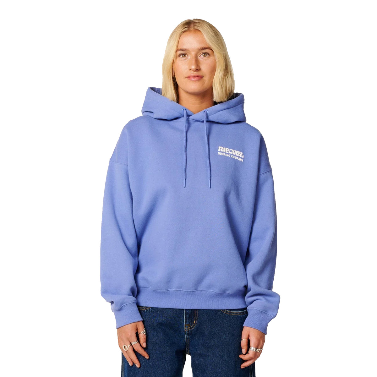 Rip Curl Surf Puff Heritage Women's Hoodie - Mid Blue
