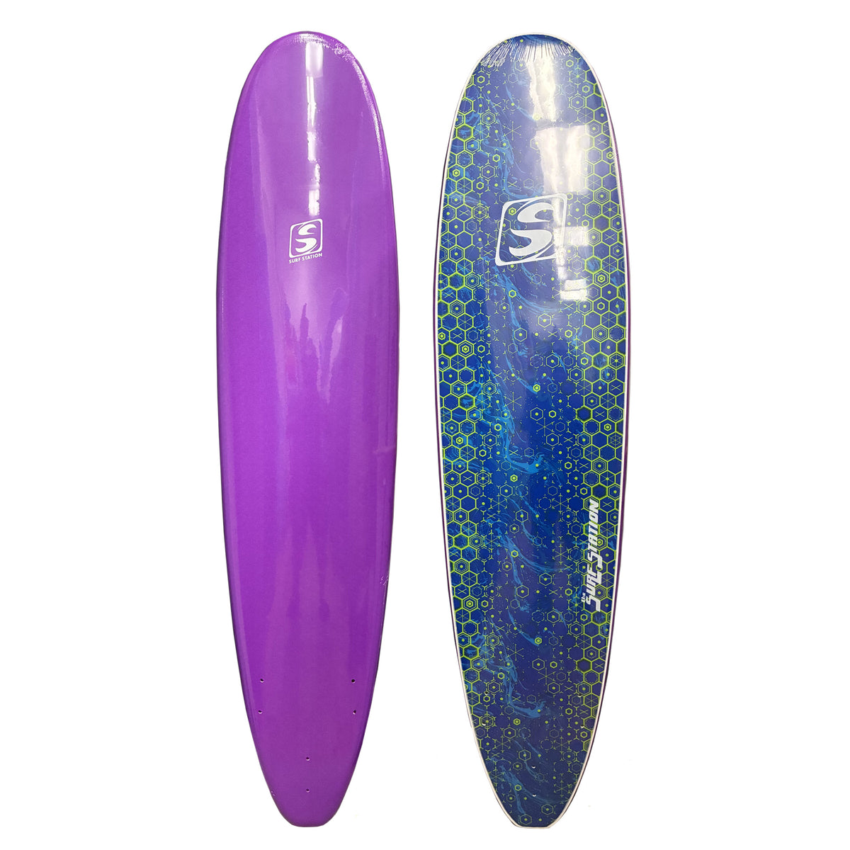 Surf Station Classic 8'0 Soft Surfboard - Violet Jade