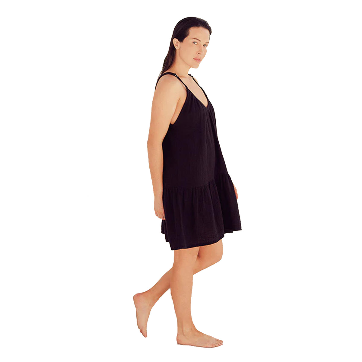 Sand Cloud Baga Gauze Slip Women's Dress - Black