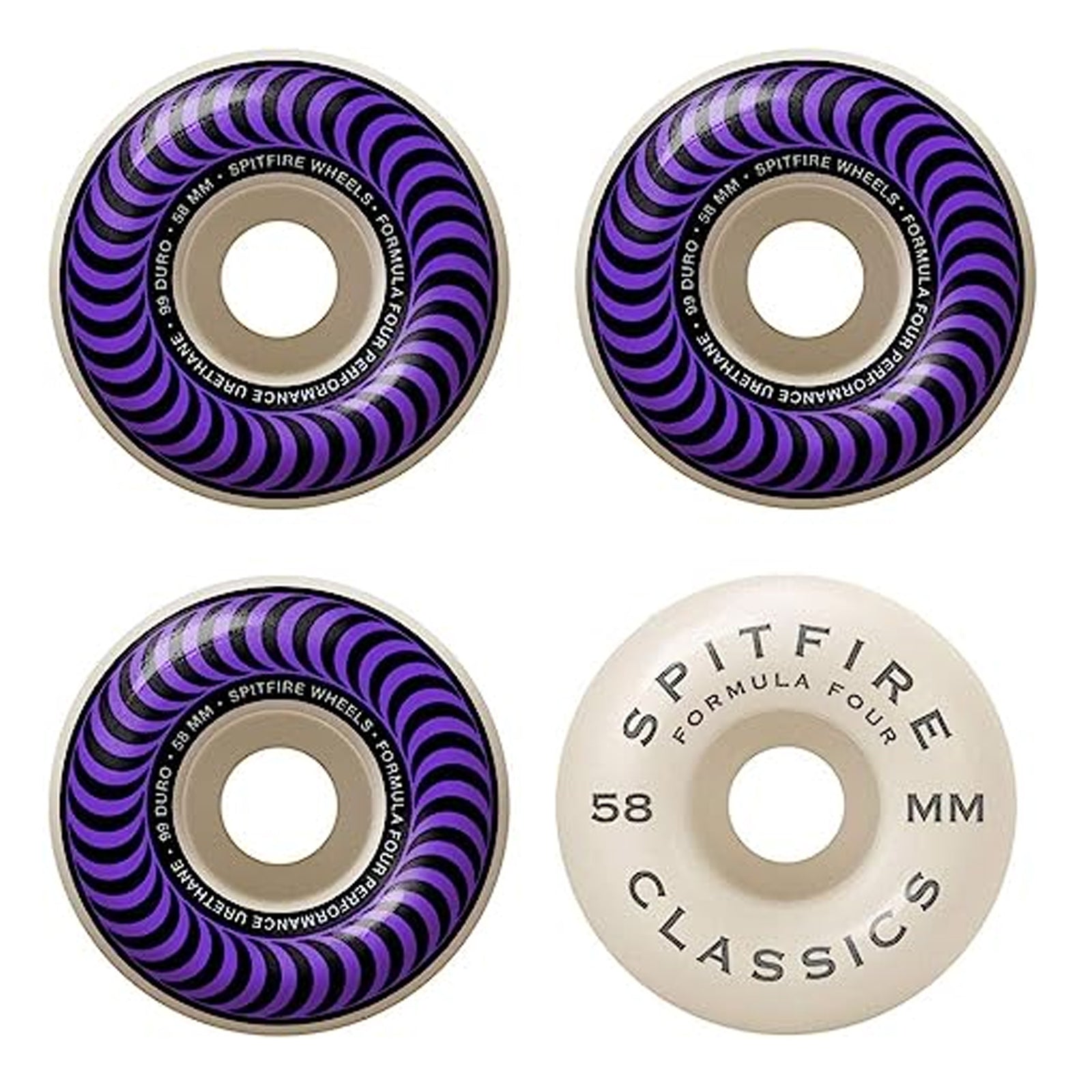 Spitfire F4 99a Classic Swirl 58mm Skateboard Wheels