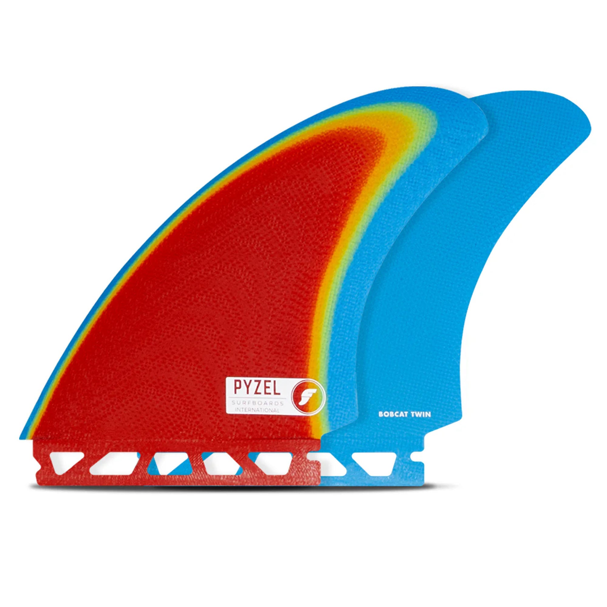 Futures Pyzel Bobcat Twin Surfboard Fins - Rainbow