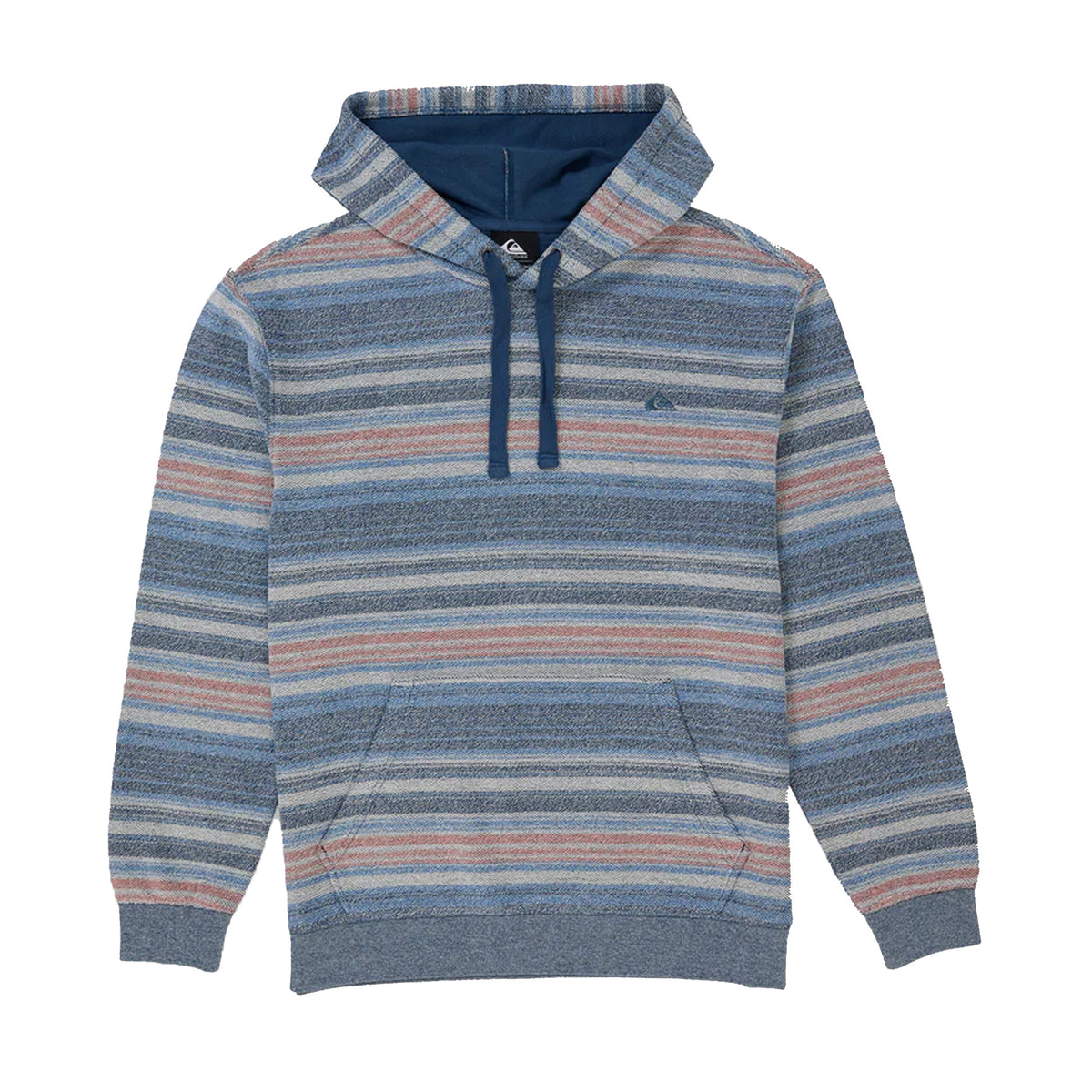Quiksilver Great Otway Yarn- Dyed Stripe Men's Hoodie - Dark Denim