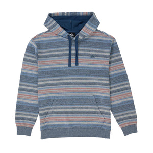 Quiksilver Great Otway Yarn- Dyed Stripe Men's Hoodie - Dark Denim