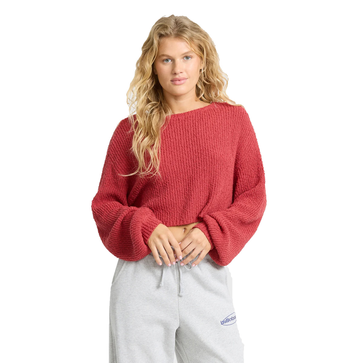 Billabong Open Air Crewneck Women's L/S Sweater - Mineral Red