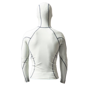 Dark Seas Bandit Hooded Men's L/S Rashguard - Grey
