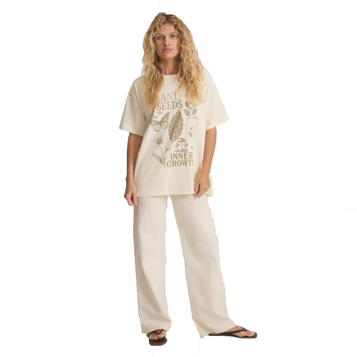 Roark Plant Seeds Oversized Premium Women's S/S T-Shirt - Bone