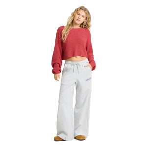 Billabong Open Air Crewneck Women's L/S Sweater - Mineral Red