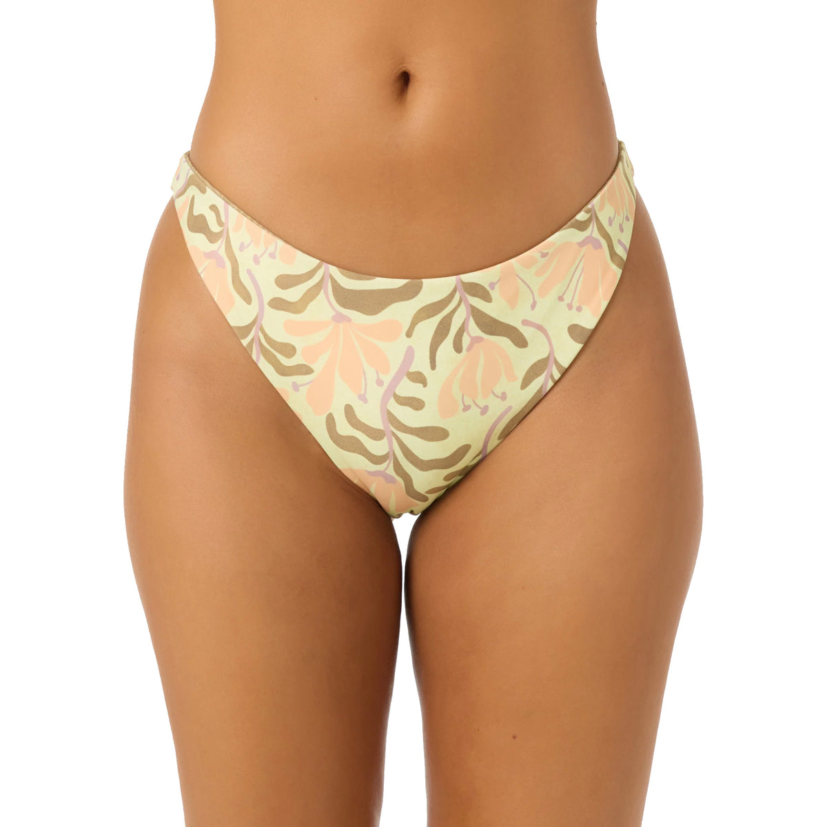 O'Neill Cove Floral Flamenco Revo Cheeky Women's Bikini Bottoms - Citron