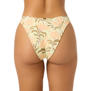 O'Neill Cove Floral Flamenco Revo Cheeky Women's Bikini Bottoms - Citron