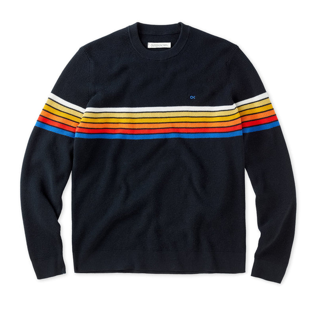 Outerknown Nostalgic Men's L/S Sweater - OK Black Rainbow