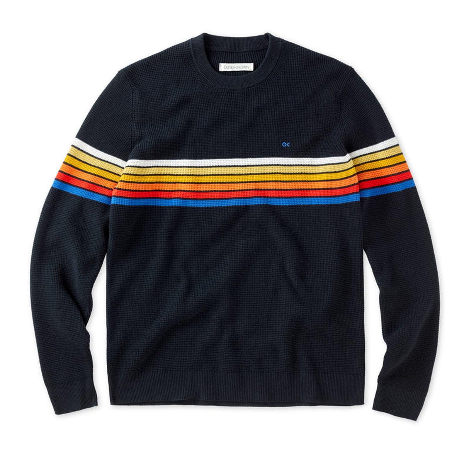 Outerknown Nostalgic Men's L/S Sweater - OK Black Rainbow