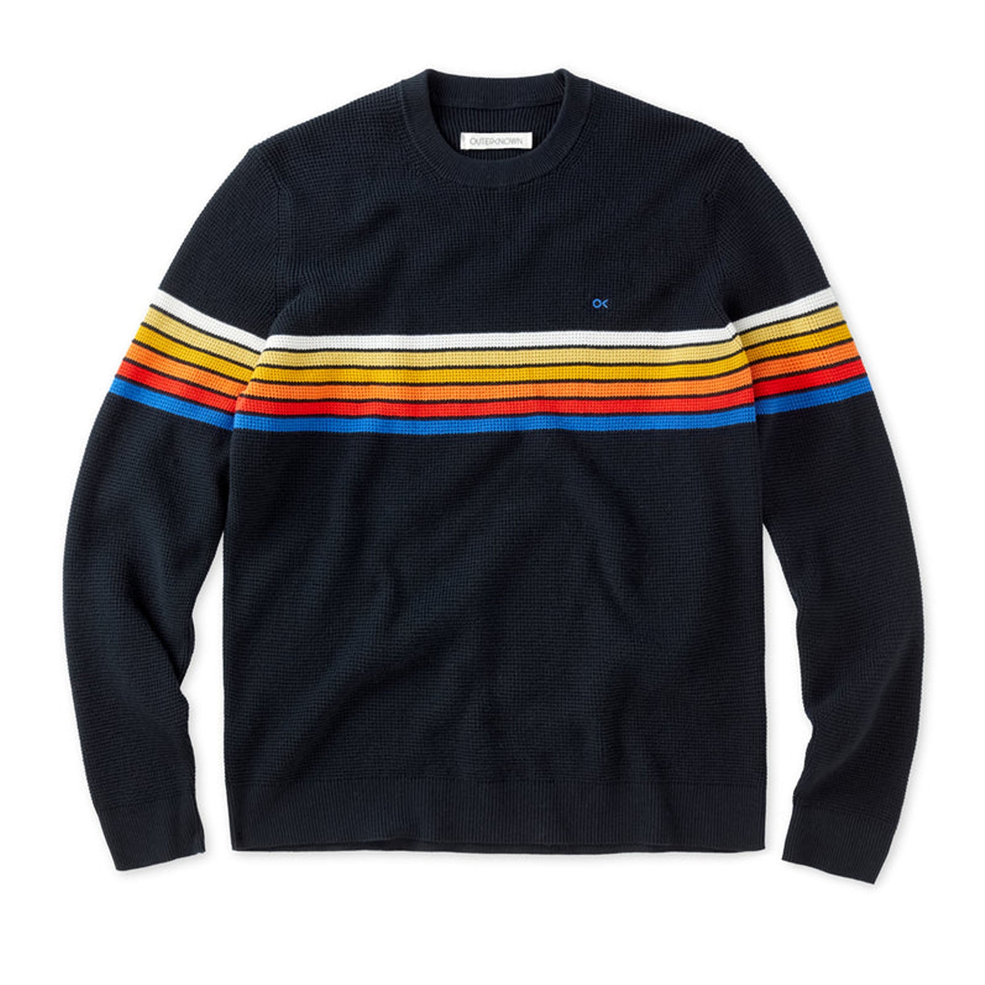 Outerknown Nostalgic Men's L/S Sweater - OK Black Rainbow