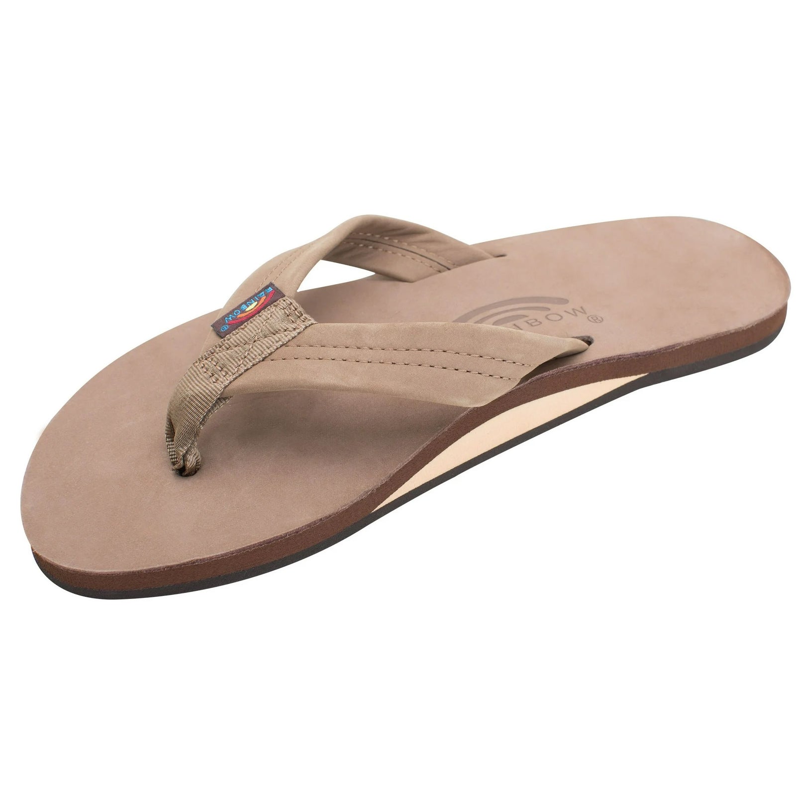Rainbow Single Premier Leather Women's Sandals - Dark Brown