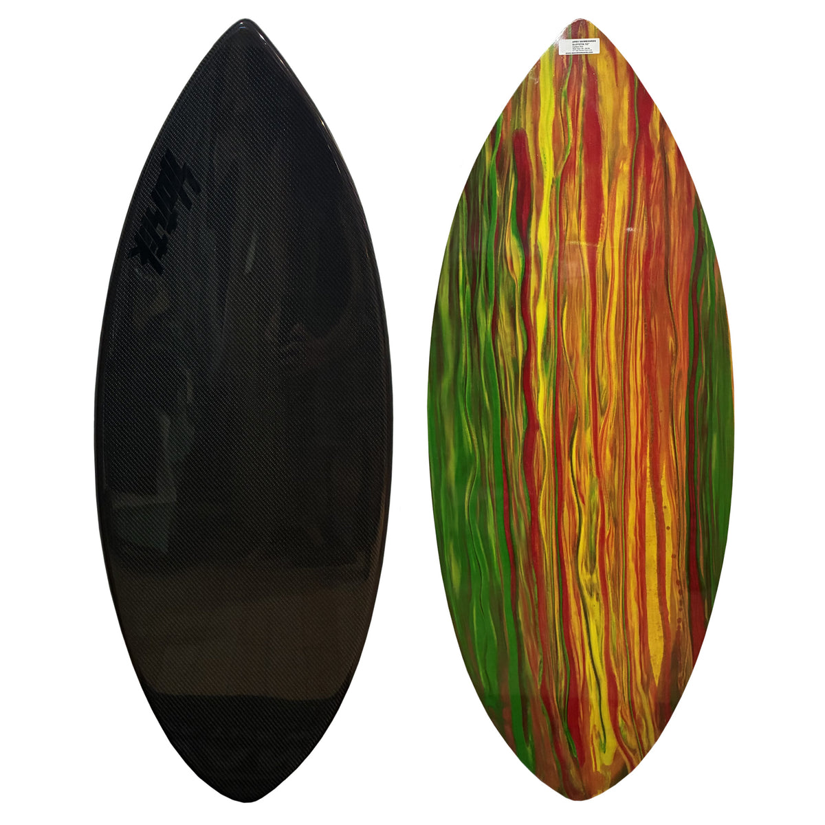 Slotstik Carbon 52" Skimboard - Black/Rasta