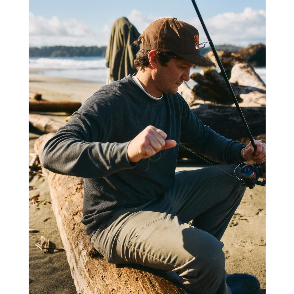 Marsh Wear Surfside Waffle Knit Men's L/S Sweater - Raven