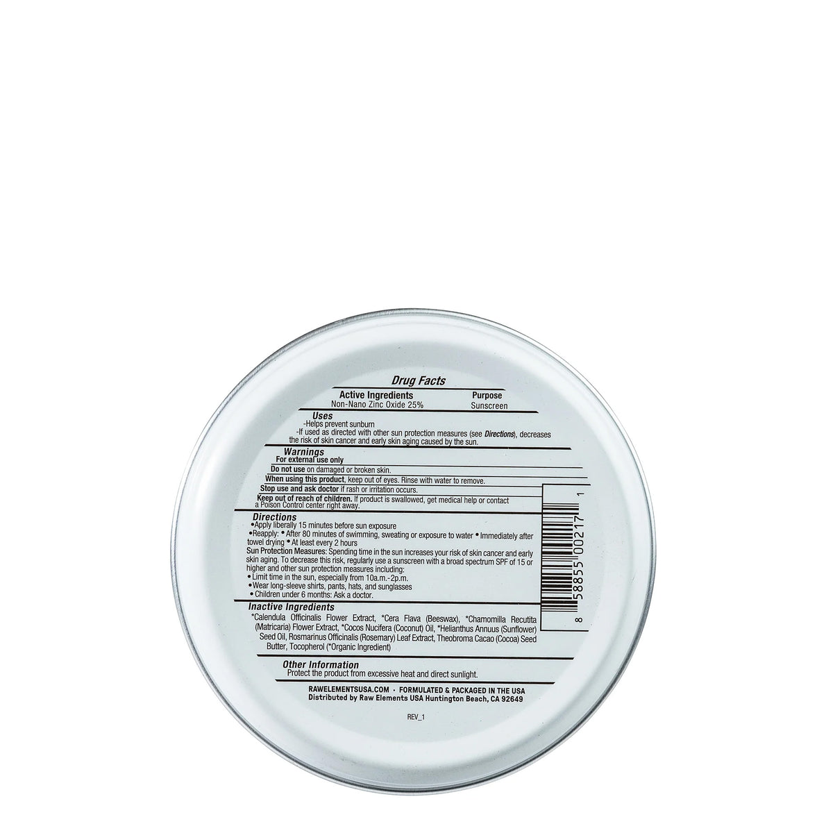Raw Elements Baby + Kids SPF 30 3oz Sunscreen Tin