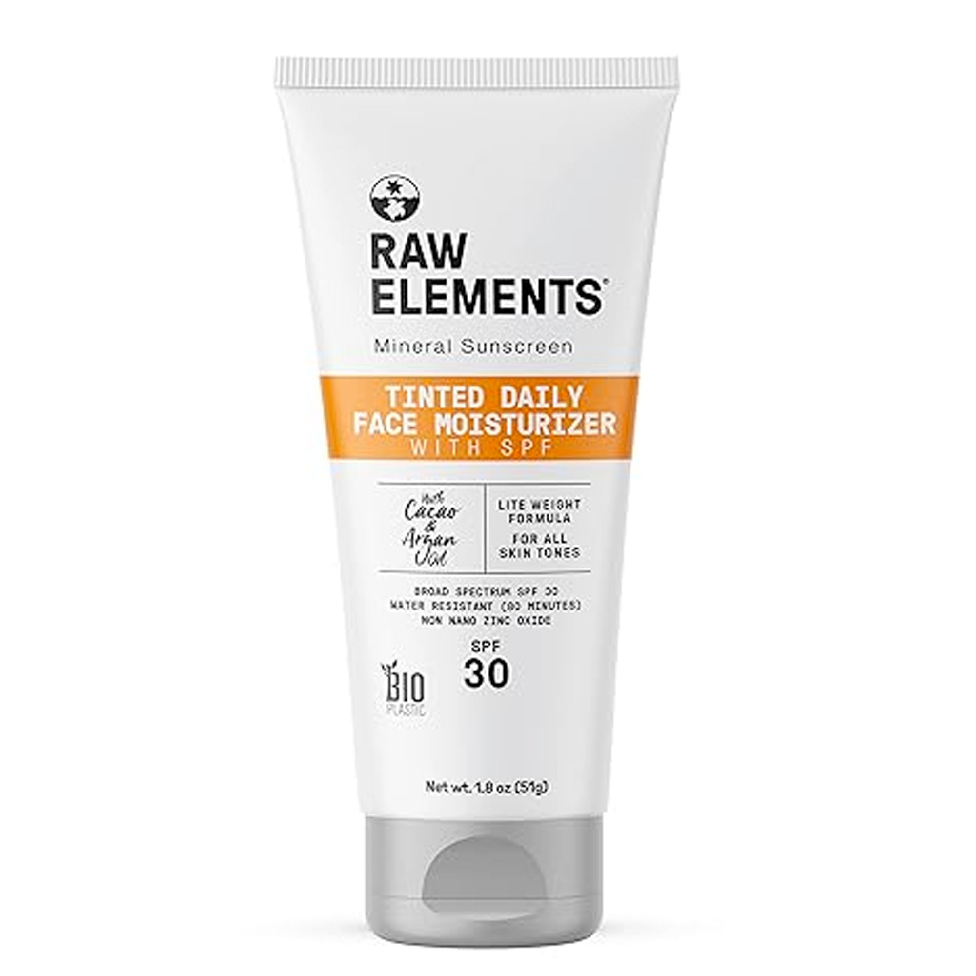 Raw Elements Tinted Daily Face Moisturizer SPF 30 Sunscreen Lotion