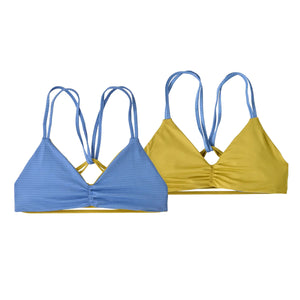 Patagonia Reversible Seaglass Bay Women's Bikini Top - Ripple: Abundant Blue