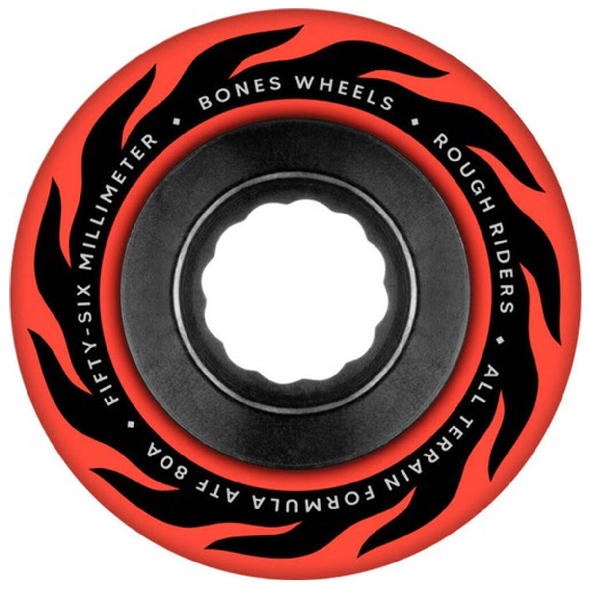 Bones ATF Rough Rider Eternal Flame 56mm 80a Skateboard Wheels - Red