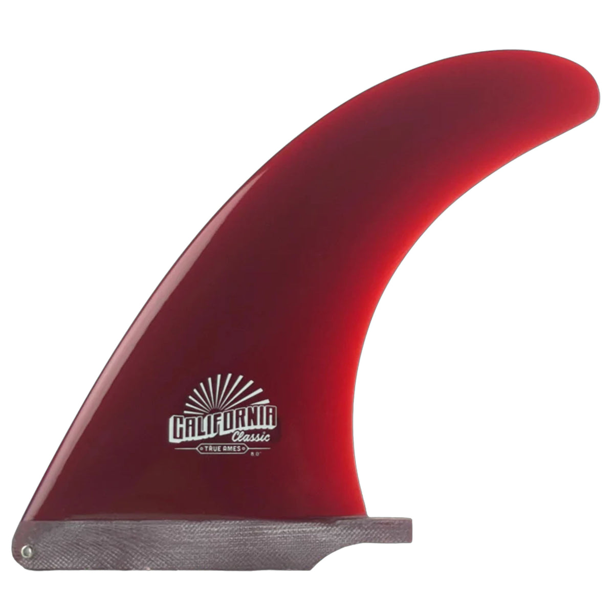 True Ames California Classic Longboard Fin - 10"/Red