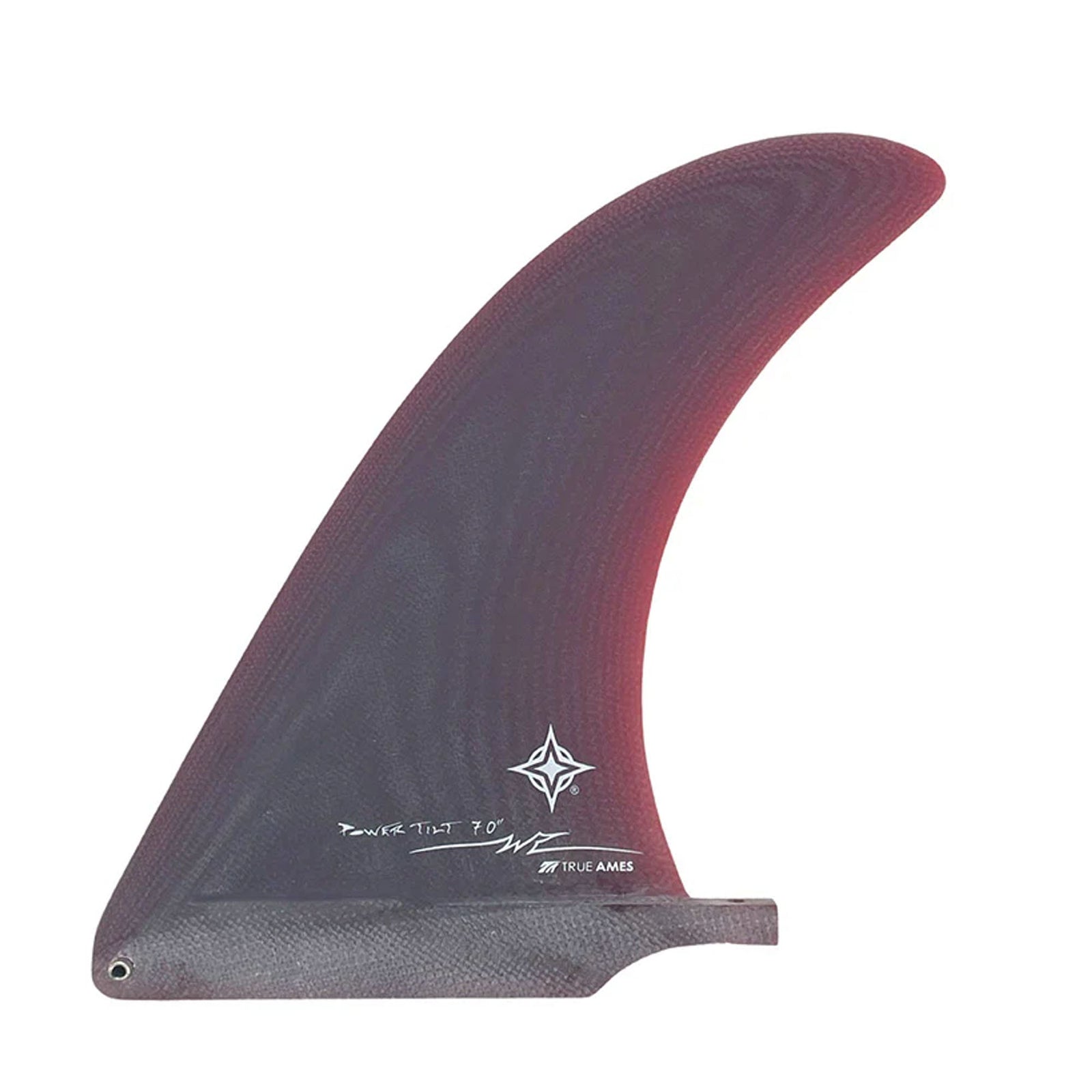 True Ames Wayne Rich Power Tilt Longboard Fin - 6.5"/Red