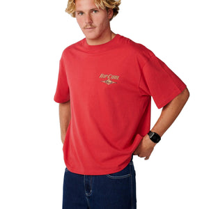 Rip Curl Heritage Icon Men's S/S T-Shirt - Washed Red