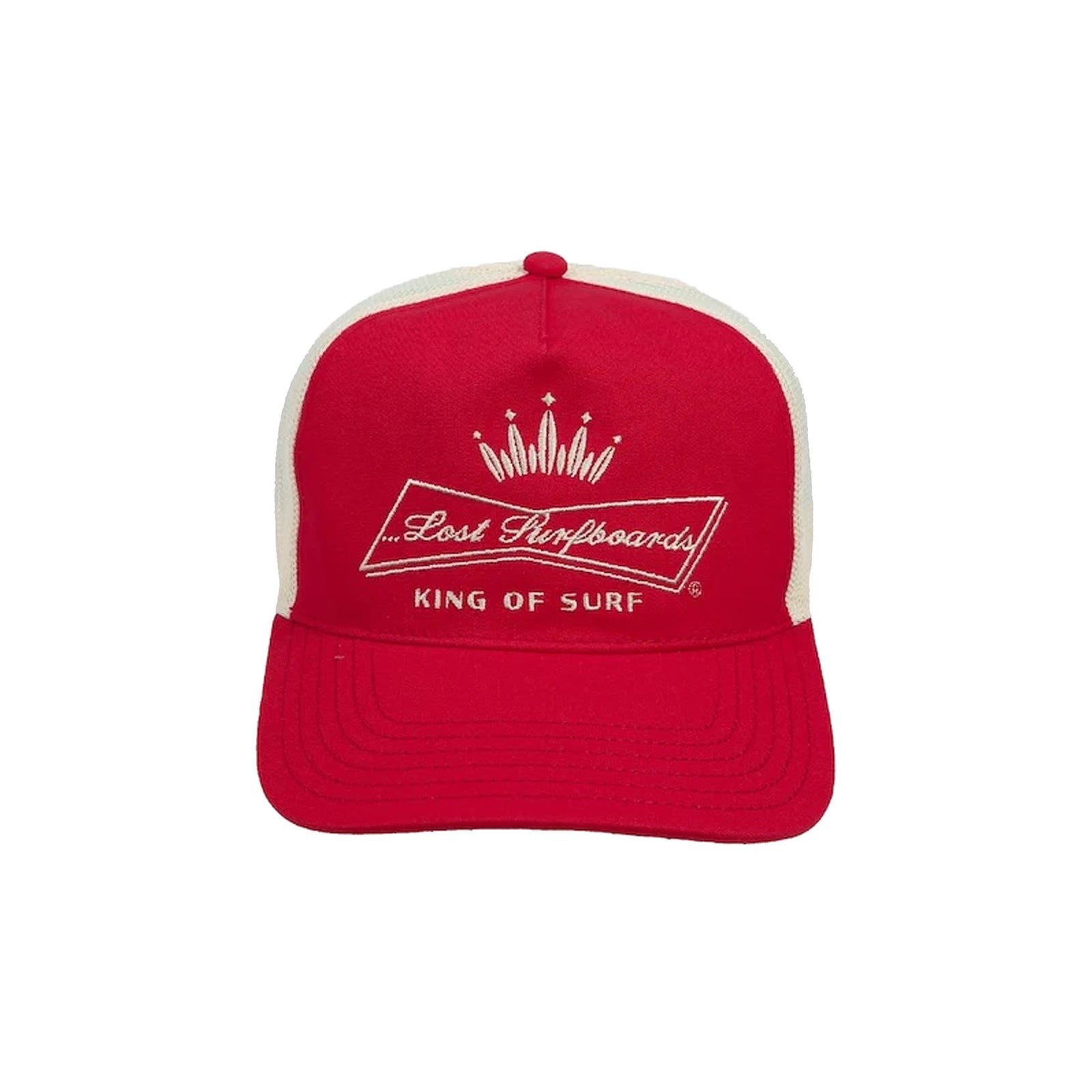 Lost King Of Surf Men's Trucker Hat - Red/Off White