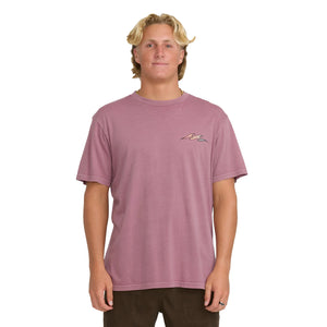 Billabong Flare Premium Cotton Graphic Men's S/S T-Shirt - Red Dahlia