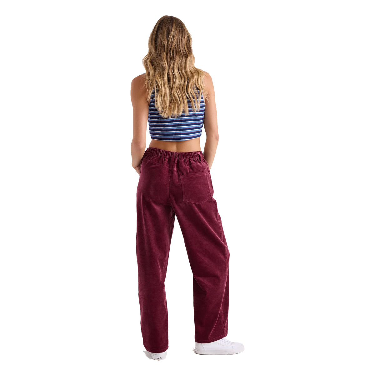Volcom Relaxed Pull On Cord Women's Pants - Burgundy