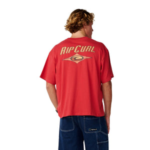 Rip Curl Heritage Icon Men's S/S T-Shirt - Washed Red