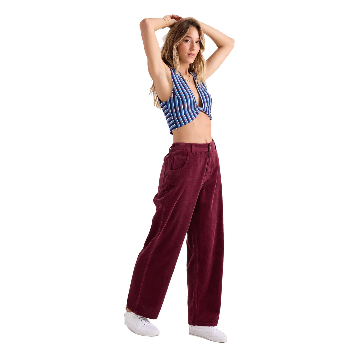 Volcom Relaxed Pull On Cord Women's Pants - Burgundy