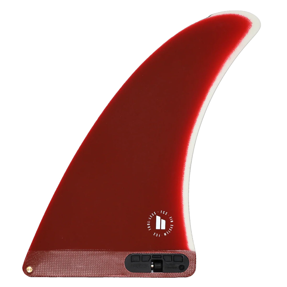 FCS II Pivot Single Performance Glass 8" Longboard Fin - Rust Red
