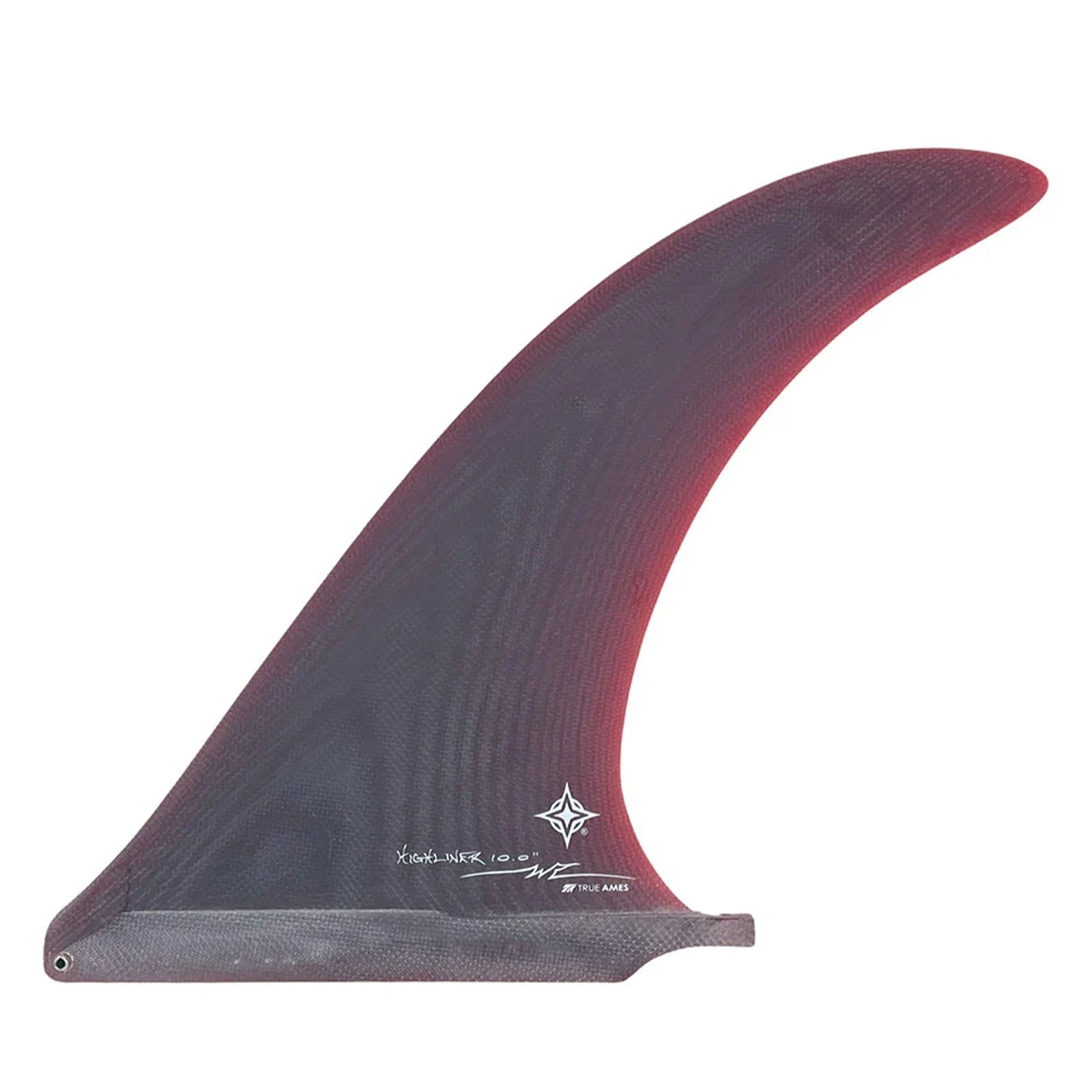 True Ames Wayne Rich Highliner Longboard Fin - 10"/Red