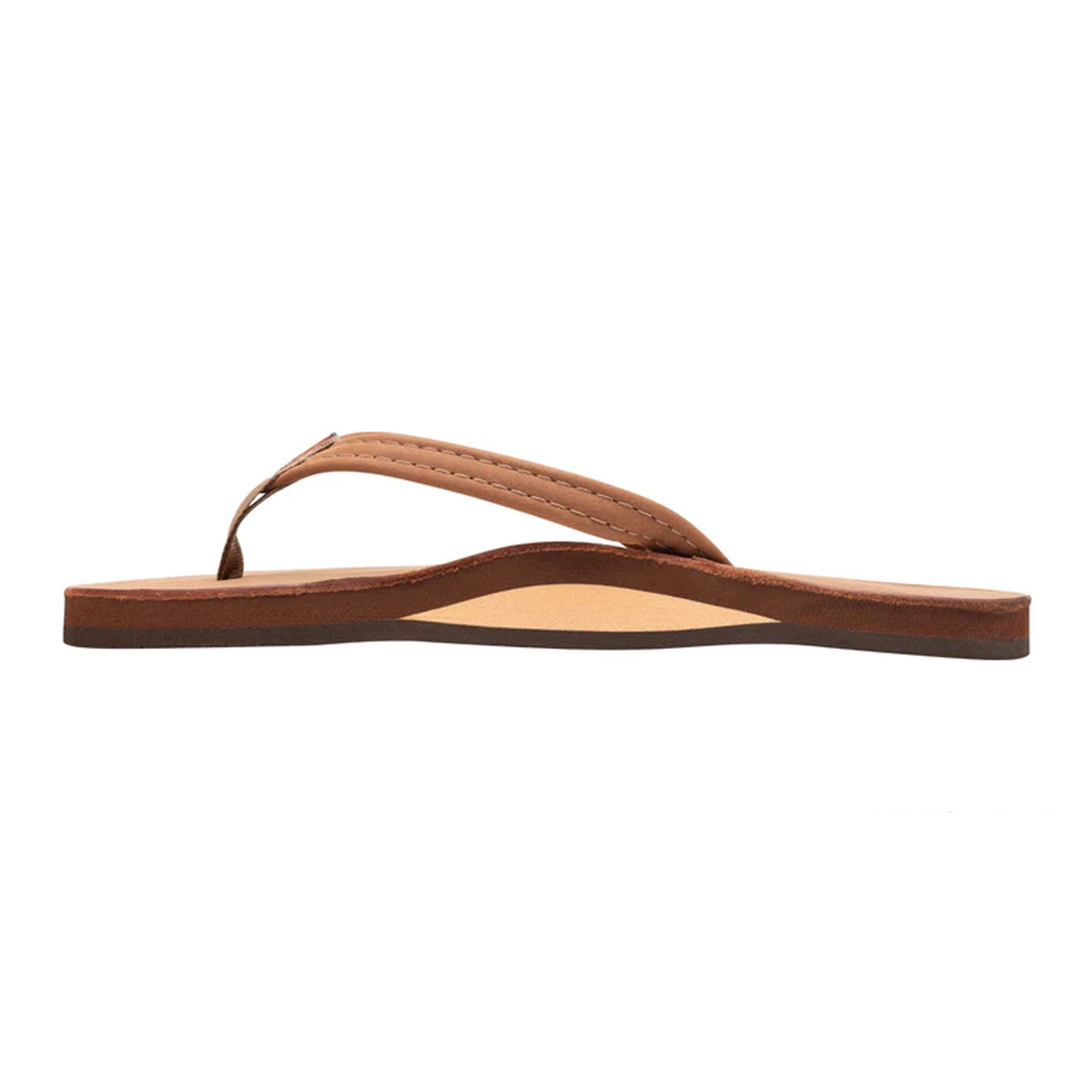 Rainbow Single Skinny Premier Leather Women's Sandals - Redwood