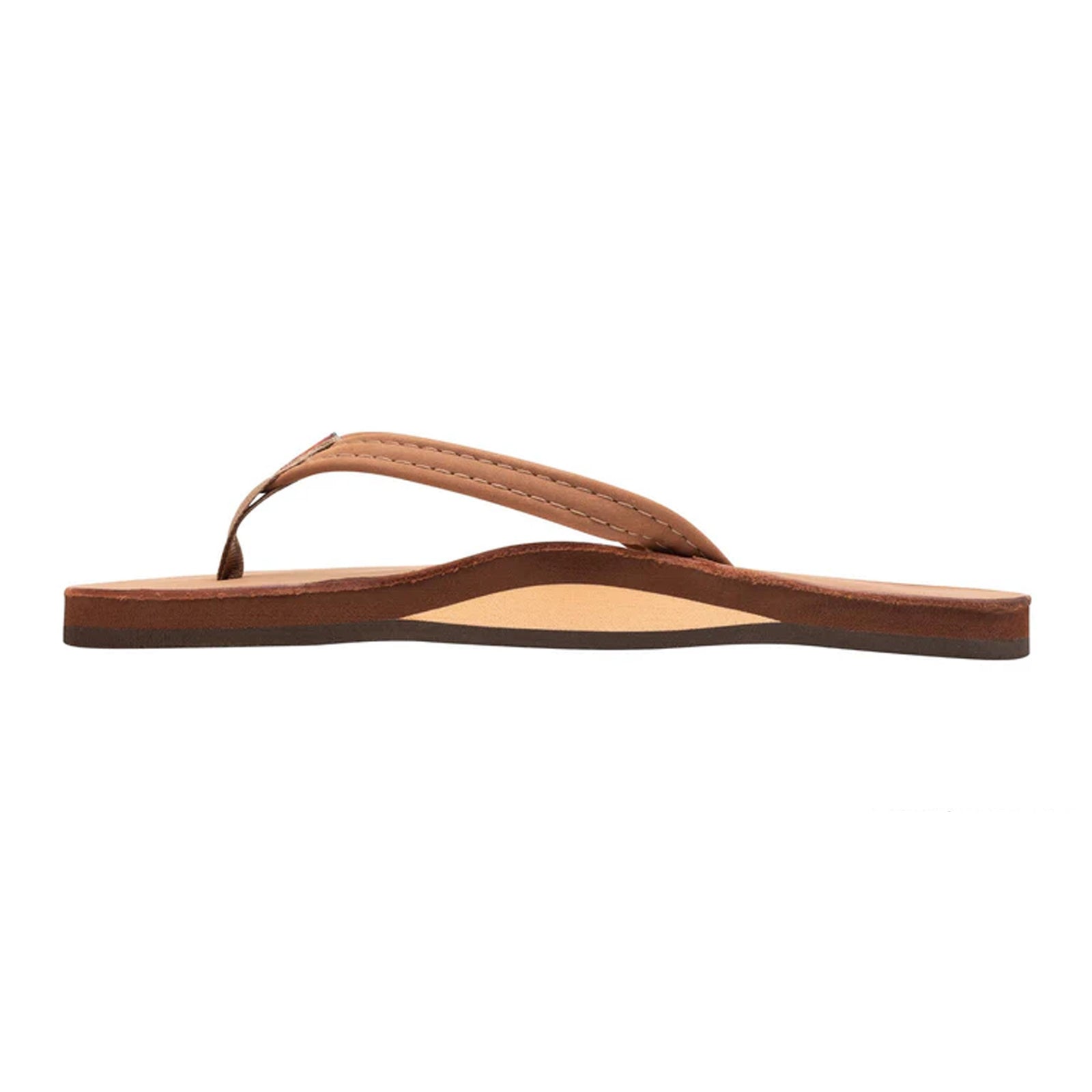 Rainbow Single Skinny Premier Leather Women's Sandals - Redwood