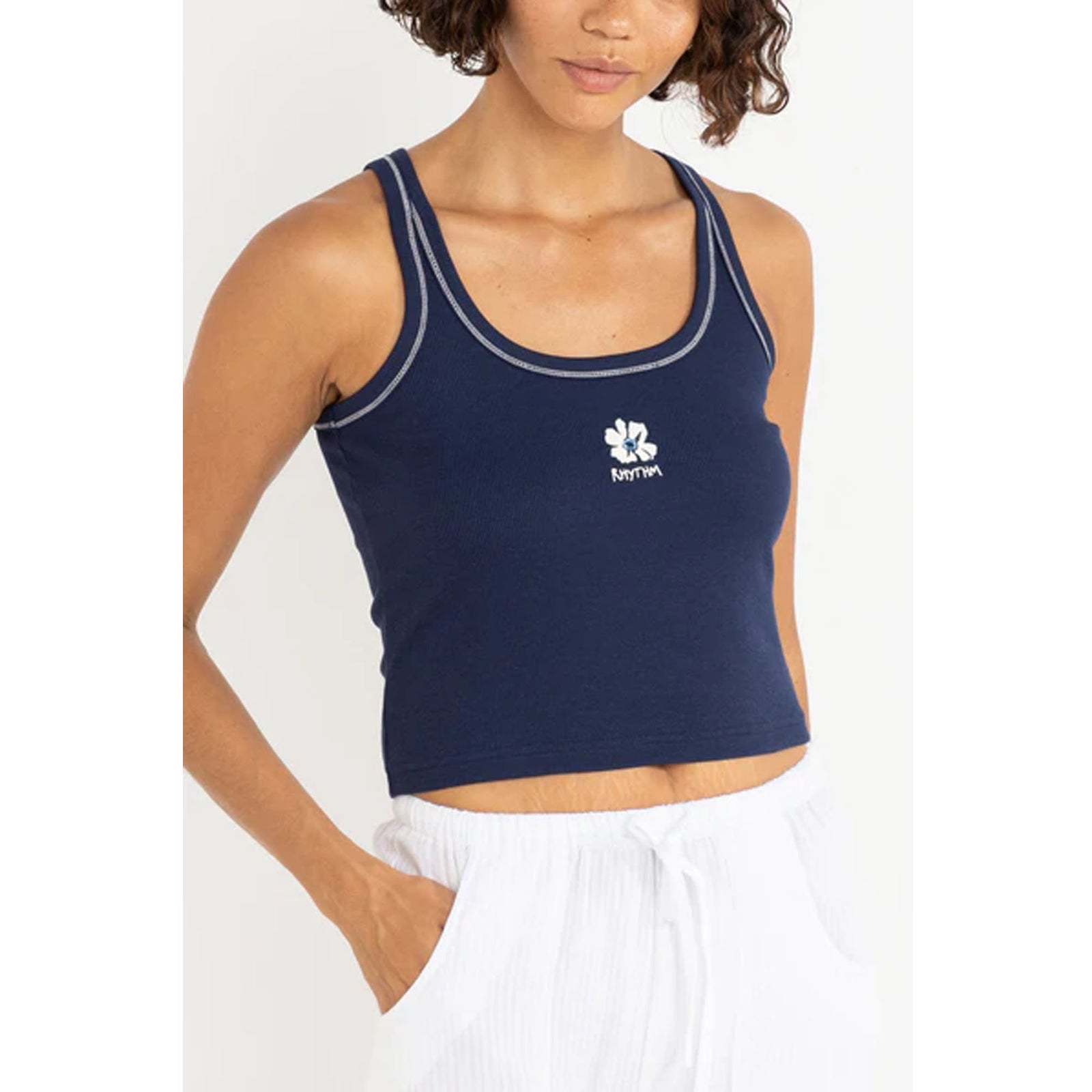 Rhythm Flower Women's Tank Top - Ink