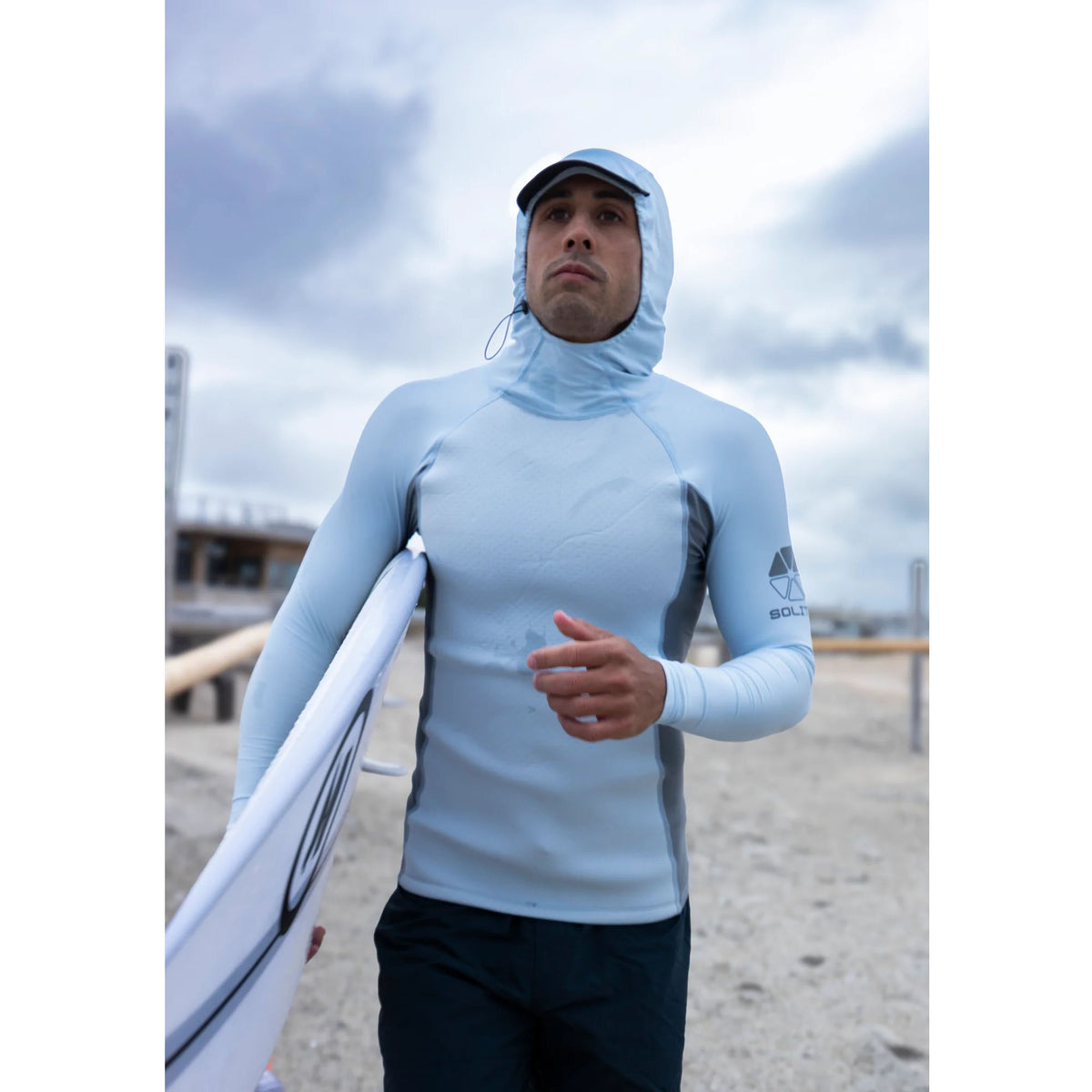 Solite Convertible Neo Front Men's Rash Guard - Grey