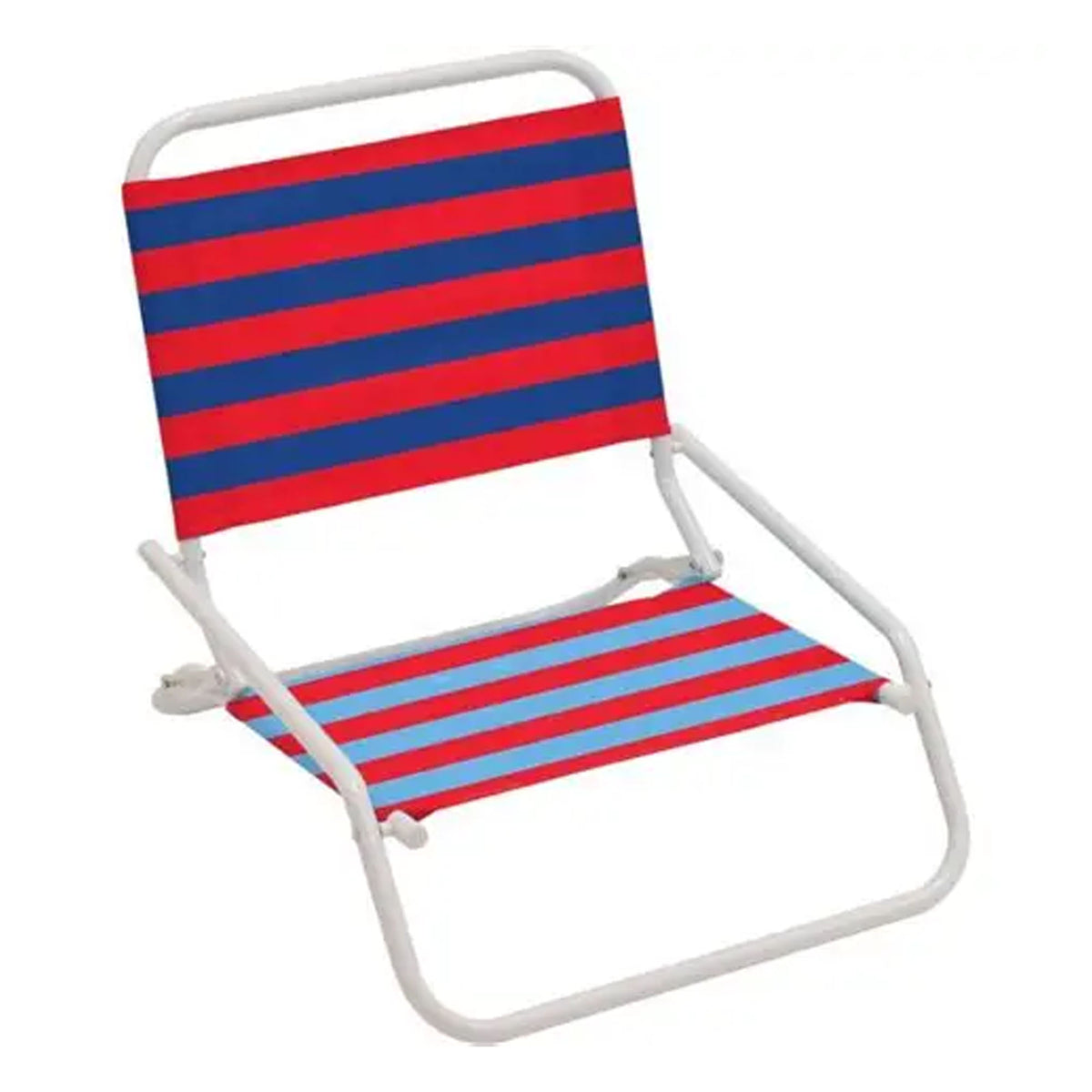 Rio Beach 1 Position Sand Chair - Red/Blue