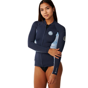 Rip Curl Dawn Patrol 1.5mm Women's L/S Wetsuit Jacket - Blue Slate