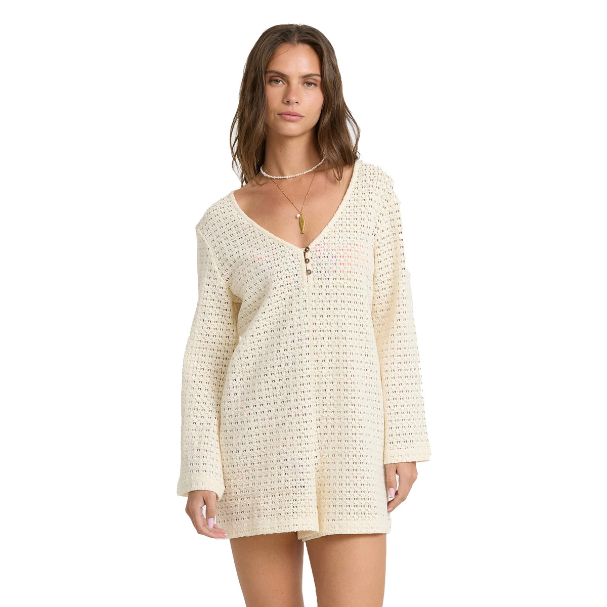 Billabong Isla Cover-Up Women's Romper - White Cap