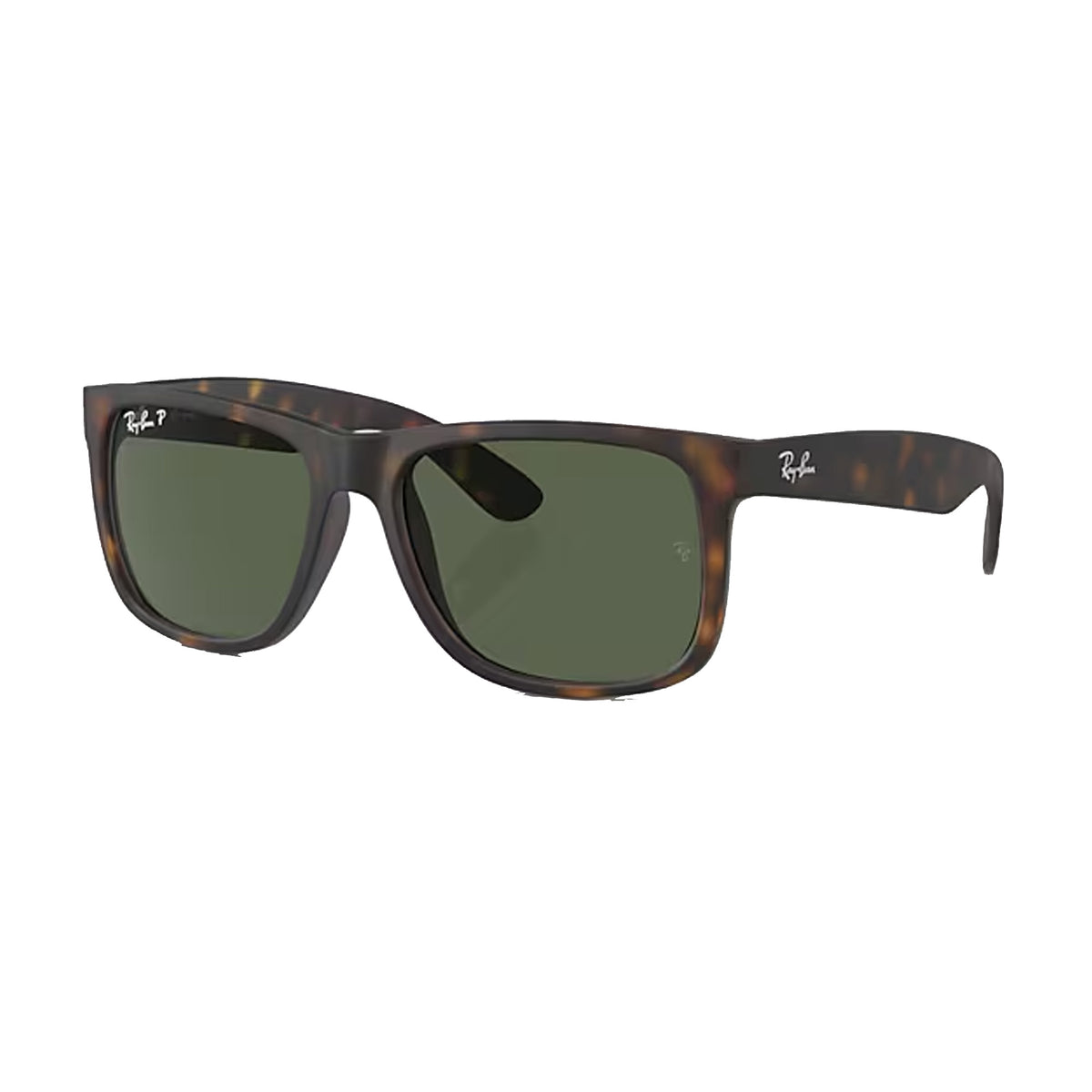 Ray-Ban Justin Classic Men's Sunglasses - Rubber Havana/Dark Green Polarized