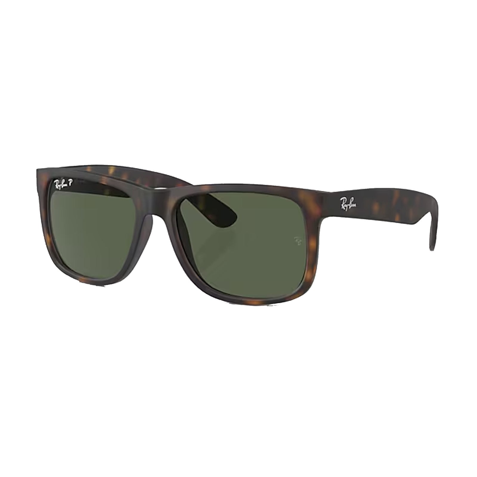 Ray-Ban Justin Classic Men's Sunglasses - Rubber Havana/Dark Green Polarized