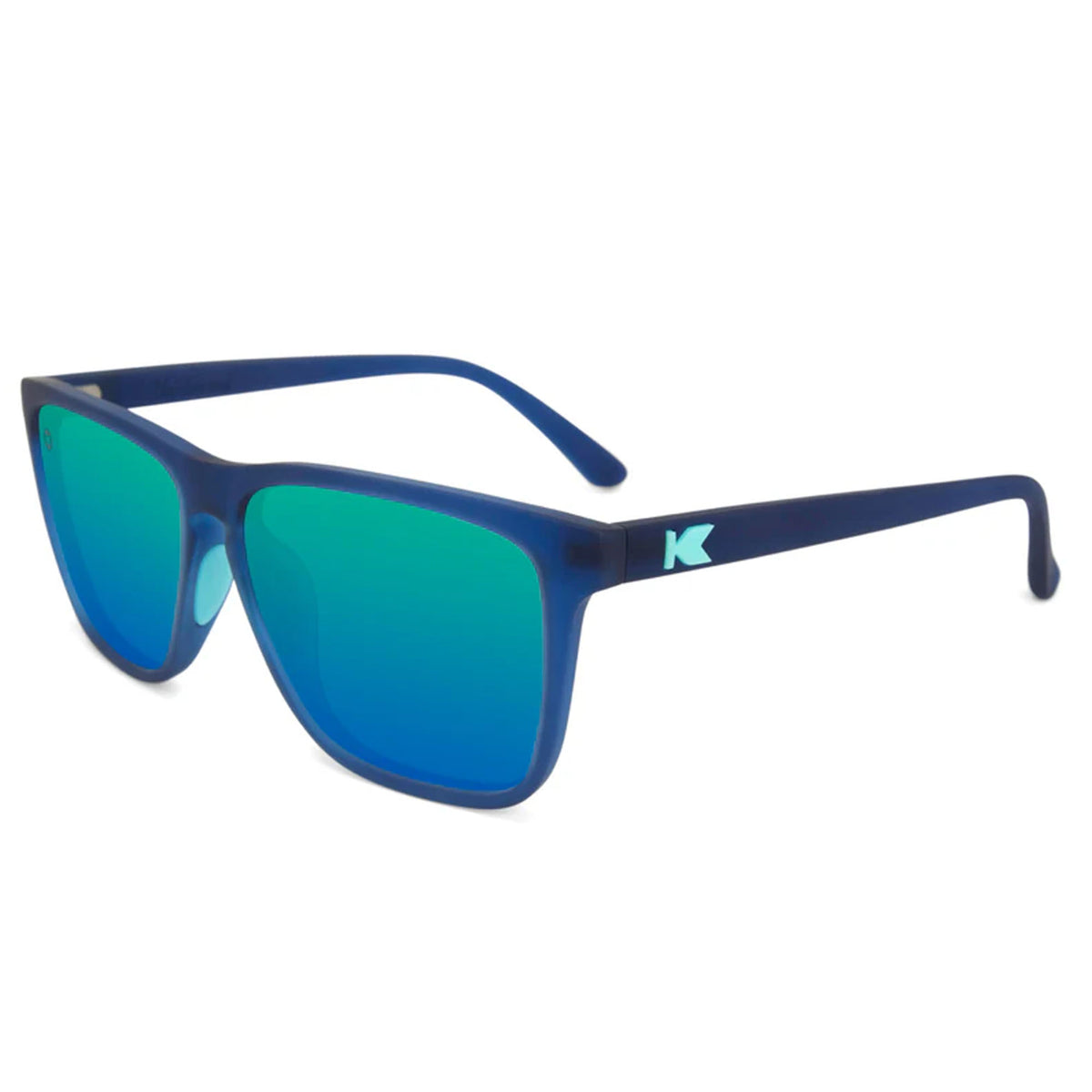 Knockaround Fast Lanes Sport Men's Sunglasses - Rubberized Navy Mint Polarized
